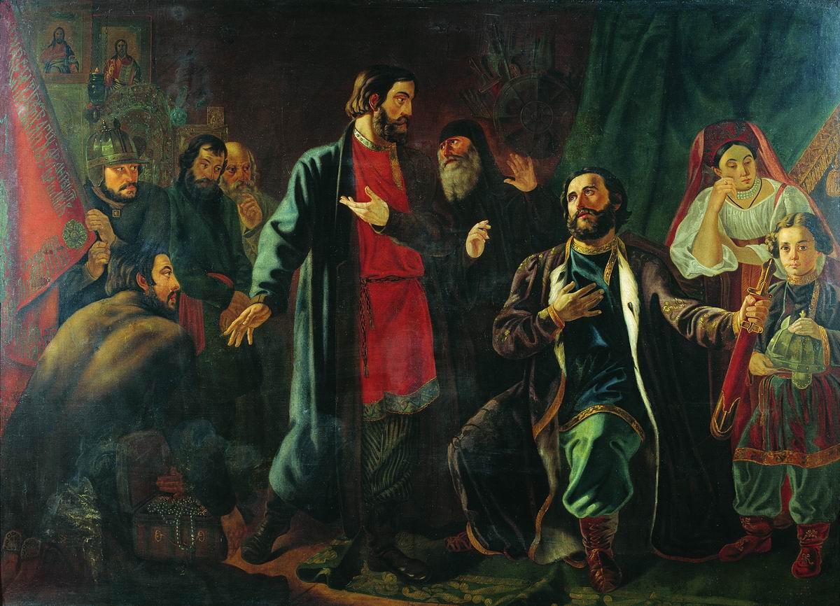 А. В. Тыранов «Минин и Пожарский», 1850 г. Холст/